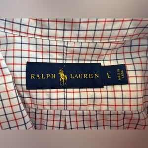 Like NEW! Ralph Lauren Men's Plaid Shirt - Red and Blue